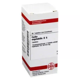 CARBO VEGETABILIS D 6 compresse, 80 pz