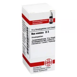 NUX VOMICA D 3 Globuli, 10 g
