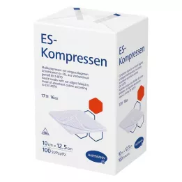 ES-KOMPRESSEN non sterile 10x12,5 cm 16 vie, 100 pz