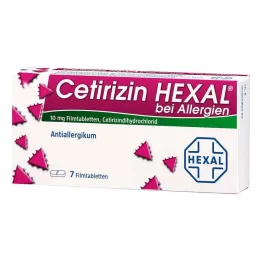 CETIRIZIN HEXAL Compresse rivestite con film per allergie, 7 pz