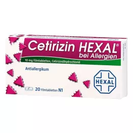 CETIRIZIN HEXAL Compresse rivestite con film per allergie, 20 pz