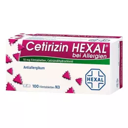 CETIRIZIN HEXAL Compresse rivestite con film per allergie, 100 pz