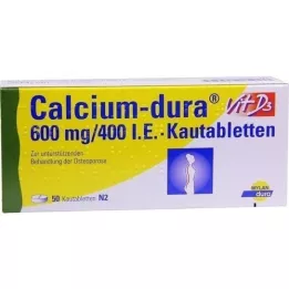 CALCIUM DURA VIT D3 600 mg/400, ovvero compresse da masticare, 50 pz