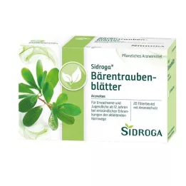 SIDROGA Bustine filtro di tè alle foglie di uva ursina, 20X2,0 g