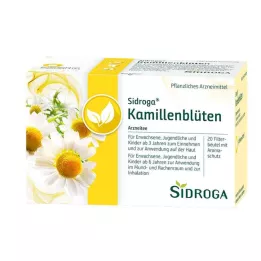 SIDROGA Bustine filtro per tè ai fiori di camomilla, 20X1,5 g