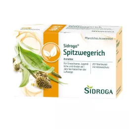 SIDROGA Bustine filtro per tè di piantaggine, 20X1,4 g