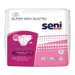 SUPER SENI Pannolini per incontinenza Quatro taglia 2 M, 10 pezzi