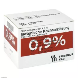 ISOTONISCHE Fiale di plastica con soluzione salina 0,9%, 20X5 ml