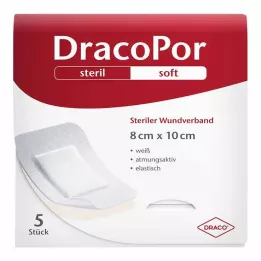 DRACOPOR Medicazione per ferite 8x10 cm sterile, 5 pz