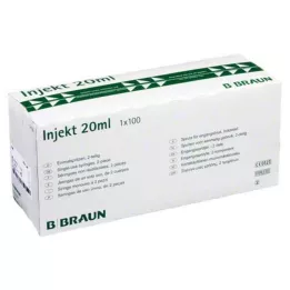 INJEKT Siringa singola 20 ml Luer eccentrico PVC-fr., 100X20 ml