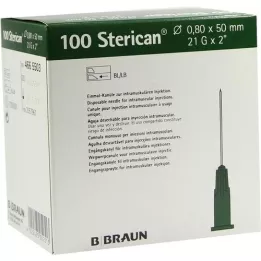 STERICAN Cannulas 21 GX2 0.8x50 mm, 100 pz