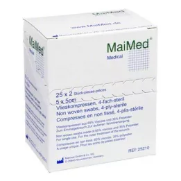 VLIESKOMPRESSEN 5x5 cm sterili, 25X2 pz
