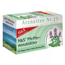 H&amp;S Bustine filtro per tè alla menta piperita, 20X1,5 g