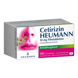 CETIRIZIN Heumann 10 mg compresse rivestite con film, 100 pz