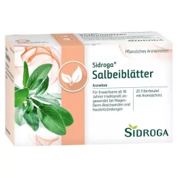 SIDROGA Bustine filtro per tè alle foglie di salvia, 20X1,5 g