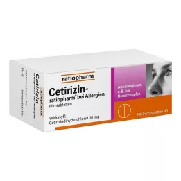 CETIRIZIN-ratiopharm per le allergie 10 mg compresse rivestite con film, 100 pz