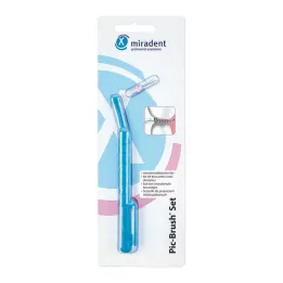 MIRADENT Interd.Pic-Brush Set 1Halt+1Bü.trans.blau, 1 pz