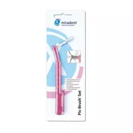 MIRADENT Interd.Pic-Brush Set 1Halt+1Bü.tran.pink, 1 pz
