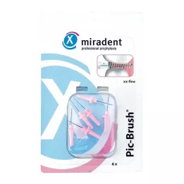 MIRADENT Interd.Pic-Brush pennello di ricambio xx-fine rosa, 6 pz