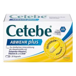CETEBE ABWEHR più Vitamina C+Vitamina D3+Capsule di Zinco, 30 pz