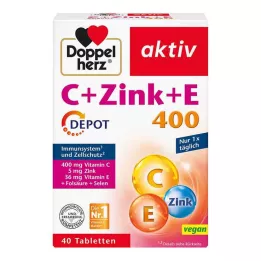 DOPPELHERZ Compresse di deposito C+Zinco+E, 40 pz