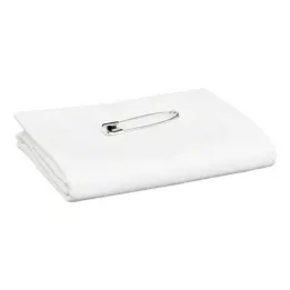 Sciarpa triangolare BW 90x90x127 bianca con spilla da balia, 1 pezzo