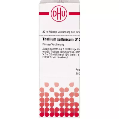 THALLIUM SULFURICUM D 12 Diluizione, 20 ml