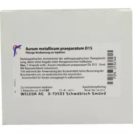 AURUM METALLICUM PRAEPARATUM D 15 ampoule, 5x10 ml