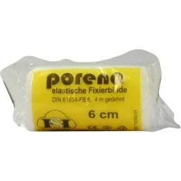 Benda di garza elastica Porena 6 cm violoncello bianco, 1 pezzo