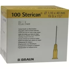 STERICAN Cannulas 19 GX1 1/2 1,1x40 mm, 100 pz