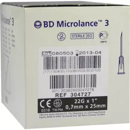 BD MICROLANCE Cannula 22 G 1 0,7x25 mm, 100 pz