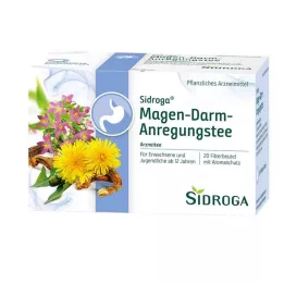 SIDROGA Bustine filtro per tè stimolante gastrointestinale, 20X2,0 g