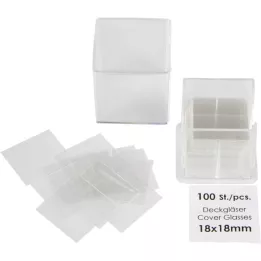 Vetri di copertura 18x18 mm, 100 pz