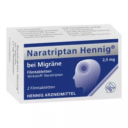 NARATRIPTAN Hennig per lemicrania 2,5 mg compresse rivestite con film, 2 pz
