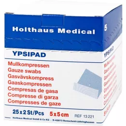 MULLKOMPRESSEN Ypsipad 5x5 cm sterile 8 strati, 25X2 pz