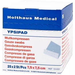 MULLKOMPRESSEN Ypsipad 7,5x7,5 cm sterile 8 strati, 25X2 pz