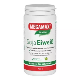 MEGAMAX Proteine di soia in polvere alla vaniglia, 400 g