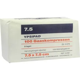 Compresse di garza Ypsipad 7,5x7,5 cm non sterili 8 pieghe, 100 pezzi