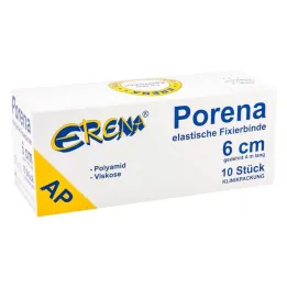 Benda di garza elastica Porena 6 cm senza violoncello bianco, 10 pezzi