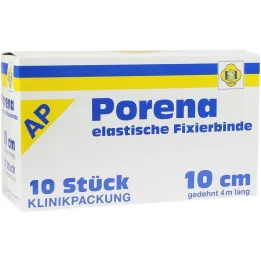 Benda di garza elastica Porena 10 cm senza violoncello bianco, 10 pezzi