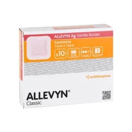 Benda Allevyn Ag Gentle Border 7,5x7,5 cm, 10 pz
