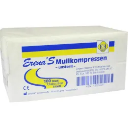 Compresse di garza non sterile Erena 7,5, 100 pezzi