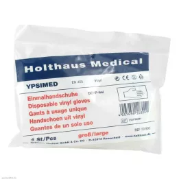 HANDSCHUHE Monouso Ypsimed Vinyl grande, 4 pz