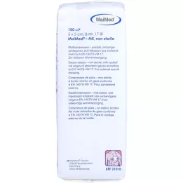 MULLKOMPRESSEN 5x5 cm non sterili 8 vie, 100 pz