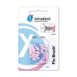 MIRADENT Interd.Pic-Brush pennello di ricambio xx-fine rosa, 12 pz
