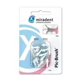 MIRADENT Interd.Pic-Brush pennello di ricambio fine bianco, 12 pz