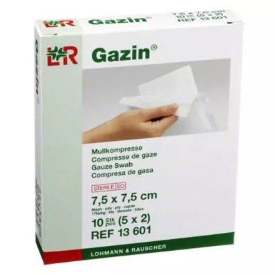 GAZIN Garza comp. 7,5x7,5 cm sterile 8 strati, 5X2 pz GAZIN Garza comp. 7,5x7,5 cm sterile 8 strati, 5X2 pz