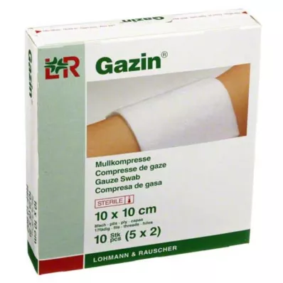 GAZIN Garza comp.10x10 cm sterile 8 strati, 5X2 pz GAZIN Garza comp.10x10 cm sterile 8 strati, 5X2 pz