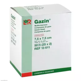 GAZIN Garza comp. 7,5x7,5 cm sterile 8 strati, 25X2 pz