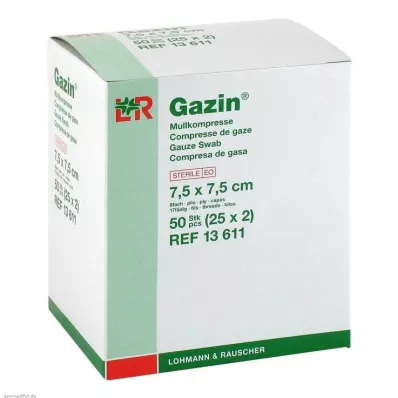 GAZIN Garza comp. 7,5x7,5 cm sterile 8 strati, 25X2 pz GAZIN Garza comp. 7,5x7,5 cm sterile 8 strati, 25X2 pz